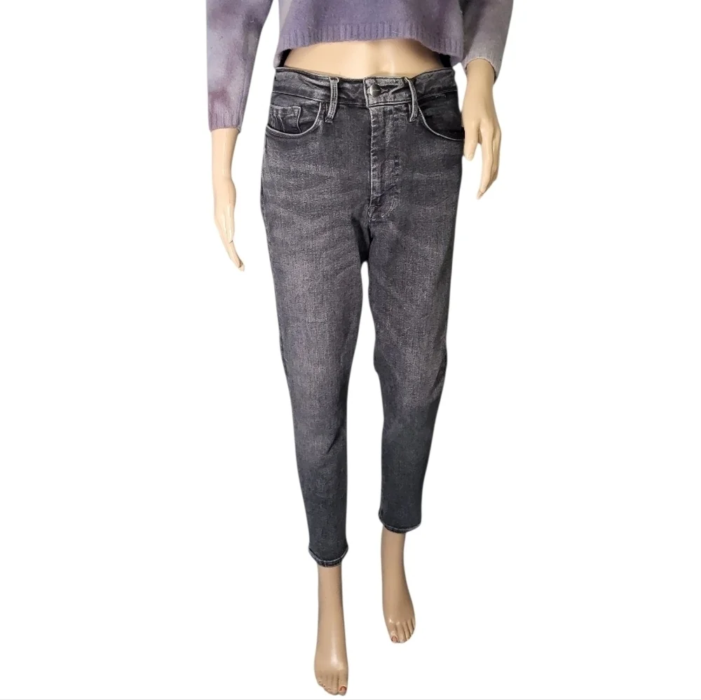 FRAME DENIM LE ONE MIDRISE SKINNY JEANS HUGHES GREY